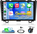 4G+64G Car Radio Stereo for Honda CRV 2007-2011, Wireless CarPlay Android Auto 9 Inch IPS Touch Screen Android 15 GPS Head Unit 5Ghz-WiFi Bluetooth DSP Audio USB Dual Mic HD Rear Camera
