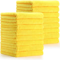 16 Pcs Car Microfiber Towels Buffing Drying Wash Cleaning Cloths Plush Large Towels Thick Care Polishing Detailing Waxing Scratch Proof Towel, 15.75 x 15.75 Inch (Yellow)