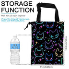 Car Trash Bag Colorful Neon Cat Heads Car Garbage Bag Hanging Car Trash Can for Back Seat with Drawstring, Waterproof Garbage Bags for Accessories Vehicle Travelling Camping Outdoor