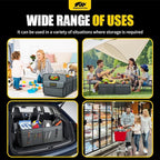 Car Trunk Organizer - 70L Collapsible Trunk Organizer with Reinforced Handles for Groceries, Car Storage Organizers for SUV Auto Truck Van with Non Slip Bottom (Gray)