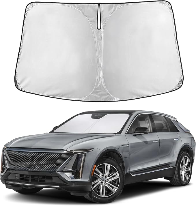 Windshield Sunshade Compatible for Cadillac Lyriq 2023-2024 2025 2026, Sun Visor for Front Windshield & Window Sun Shade Cover, UV Heat Blocker & Protector, Car Accessories