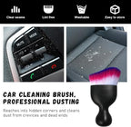 2 PCS Car Detailing Brush, Curved Soft Bristles Auto Removal Dust Collector, Universal Vehicle Dashboard, Air Conditioner Vents, Computer etc Interior Cleaning Tool Accessories(White/Red/Blue)