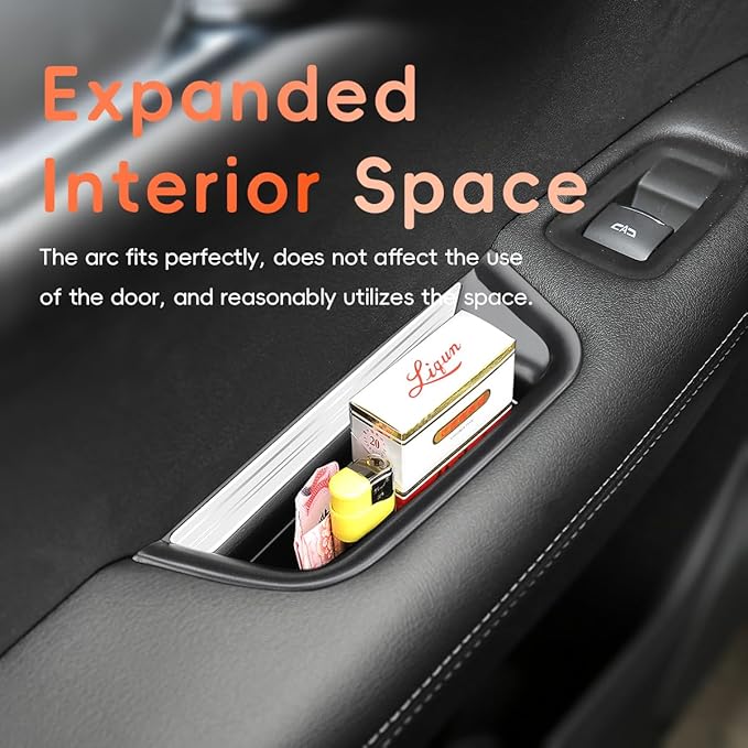 Car Door Tray Organizer Compatible for Cadillac XT5 2025 2024 2023 2022 2021-2017 Accessories Interior Car Door Handle Insert Pocket Storage Box