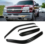 Window Visors Rain Guards Side Wind Deflectors for 1999-2006 Silverado & Sierra 1500/2500/3500/2500 HD Extended Cab, 07 Classic Body Vent Guard Shade Sun 94044 4-Pieces Set
