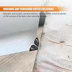 2PCS Car Door Protector Edge Guards for Door Corner, Carbon Fiber Anti-Collision Front Doors Corner Protector Self-Adhesive Sticker, Universal Vehicle Decoration Accessories (Black)