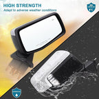 Right Passenger Side Mirror Compatible With 2019-2025 Chevy Silverado 1500 With Power Glass Manual Folding Temperature Sensor Turn Signal Heated Blind Spot Chrome Replace#GM1321586(9Pins)
