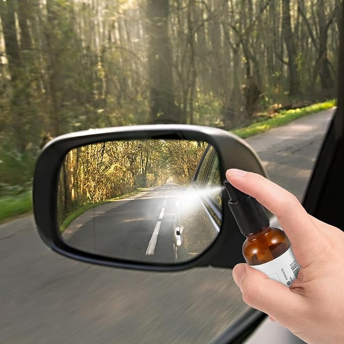 Anti-fog Spray for Car Side Windows and Windshield 30ml High Molecular Silicon Fluorine Particles Waterproof Coating for Driving the Rain