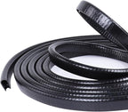 Edge Trim Black U-Channel Rubber Trim Edge with Metal 1/2" X 3/8" - Fit Gap 3/64" to1/4 Car Door Edge Sealing Strip, PVC Weather Stripping with Steel, Metal Edge Protector, 120FT
