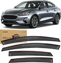 Window Rain Guards for Ford Focus Sedan 2012-2018, NOT for Hatchback Models, Tape-On Wind Deflectors Vent Visors, Smoke Sun Rain Guard, 4PCS