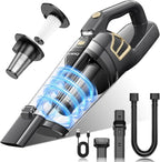 Handheld Vacuum Cordless, 15000PA Powerful Suction Rechargeable Vacuum,Portable Car Vacuum with LED Light and Multi Accessories, Hand Held Vacuum Cleaner for Home, Office, Pet Hair and Car