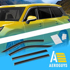 Extra Durable Window Deflectors Tape-On Window Visors Rain Guards Fit for Lexus TX 2024-2026, Sun Visors, Wind Vent for Shades, Exterior Car Accessories - 4pcs. AG0756