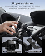 Easy One Touch Advanced CD Slot Car Phone Mount - Universal Cell Phone Holder for iPhone, Google, Samsung, LG, Moto and All Other Smartphones