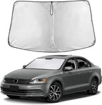 Windshield Sunshade Compatible for Volkswagen VW Jetta 2011-2016 2017 2018, Sun Visor for Front Windshield & Window Sun Shade Cover, UV Heat Blocker & Protector, Car Accessories