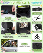 Back Seat Extender for Dogs, Dog Car Seat Cover with Detachable Hard Bottom Holds 440 LB, 600D Heavy Dog Seat Cover with Seatbelt, 100% Waterproof Backseat Extender for Sedan SUV Truck