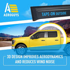 Extra Durable Window Deflectors Tape-On Window Visors Rain Guards Fit for Ford F150 2015-2026 SuperCrew, Sun Visors, Wind Vent for Shades, Exterior Car Accessories - 4pcs. AG0050