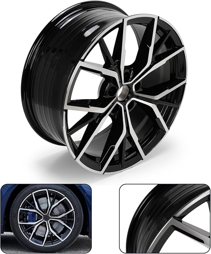 New 19'' x 8" Aluminum Alloy Wheel Rim Compatible with 2019 2020 2021 2022 2023 BMW 530i 530e 540i M550i, Factory Replacement Rim, Direct Fit, OEM Design Replacement Rim