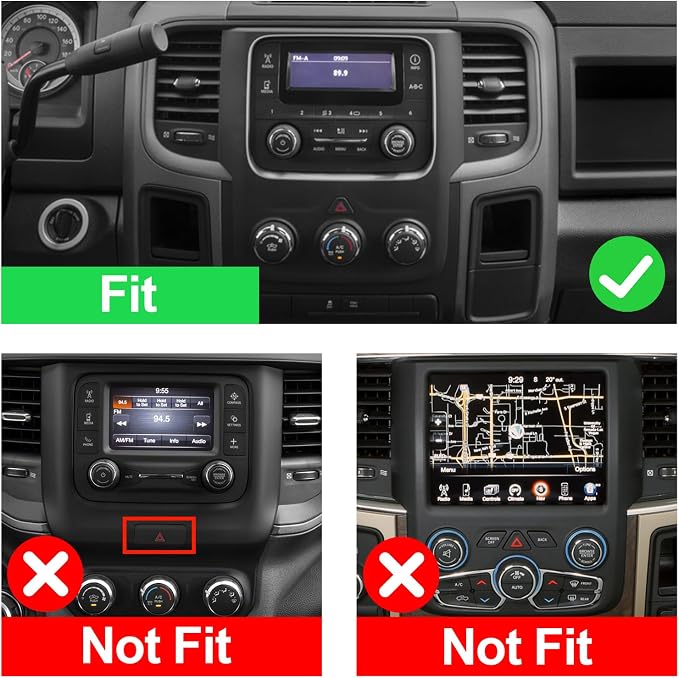 Android 13 Car Radio for 2+32G Dodge RAM 1500/2500/3500 2013-2018 9'' 1280*720 Touchscreen Car Stereo with Carplay Android Auto Backup Camera Mirror Link GPS Navigation WiFi 6 Bluetooth 5.4(Manual AC)