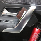 Door Handle Storage Box for Mercedes A-Class CLA A180L A200L | Pocket Organizer for A180L A200L 2019-2026 and CLA 2021-2025 Front/Rear Doors; ABS plastic, anti-slip pad, 2pcs set