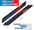 2 PCS Car Side Body Anti-Collision Strips, Sport Style Front Rear Bumper Protector Stickers, Self-Adhesive Car Door Edge Anti-Scratch Protector, Universal for Most Cars (Black)