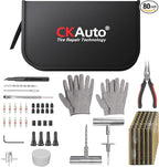 Tire Plug Repair Kit, Heavy Duty Car Emergency Tool Kit for Flat Tire Puncture Repair, 80 Pcs Value Pack, Tire Patch Kit fit for Autos, Cars, Motorcycles, Trucks, RVs, etc.