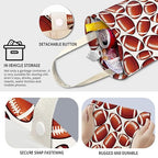 Cute Car Trash Can, Hanging Canvas Car Back Seat Organizer and Storage Bag, Funny Car Trash Bag for Travelling, Outdoor Retro Football Pattern