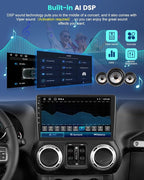 Car Radio Stereo for Jeep Wrangler JK 2007-2018 Compass Grand Cherokee Dodge Ram with Carplay/Android Auto Upgrade 4GB+64GB