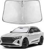 Windshield Sunshade Compatible for Audi Q8 E-Tron 2019-2024 2025 2026, Sun Visor for Front Windshield & Window Sun Shade Cover, UV Heat Blocker & Protector, Car Accessories