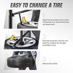 Manual Tire Changer Portable Hand Bead Breaker Tire Machine for 15" to 21" Tires Tire Mounting Machine for Car Truck Home Garage Small Auto Shop, TOOLS-00781