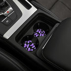 Butterfly Purple Steering Wheel Cover +2Pc Car Coasters Universal 15In | Beauty Butterfly Breathable Anti-Slip Car Suitable for Men Women