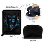 Dolphin Flower Heart Print Car Trash Can with Lid, Leak Proof Auto Trash Bag Hanging Vehicle Garbage Can Multipurpose Storage Container for Back Seat Road Trip