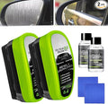 Oil-Free Car Glass Brushes, Upgrade 2.0 Clear Vision Glass Cleaner, Oil Film Cleaning Brush for Automotive Windows, Clearvision Cars Windshield Cleaner Tool, Universal Cleaning Wipe Board (2 SET)