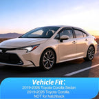 Tape-On Window Visors for Toyota Corolla Sedan 2019 2020 2021 2022 2023 2024 2025, Outside Mount Rain Guards Vent Visors Window Deflectors, Smoke Tint, 4PCS