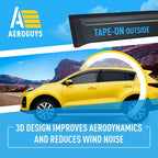 Extra Durable Window Deflectors Tape-On Window Visors Rain Guards Fit for Kia Sportage 2017-2022, Sun Visors, Wind Vent for Shades, Exterior Car Accessories - 4 pcs. AG0970