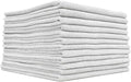 The Edgeless Pearl - Professional Microfiber Detailing Towel for Ceramic Coating, Leveling & Sealant Removal, Scratch-Free & Tagless, 320gsm, 16x16 inches, Ice Grey - 12-Pack