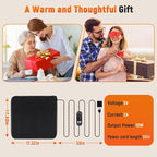 USB Heated Seat Cushion - 5V Portable Stadium Chair Heating Pad with 5 Heat Setting & 4H Timer - Light&Foldable for Travel Warmth-Universal Outdoors Seat Warmer for Office,Home,Bleachers