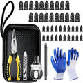 Tire Repair kit with tire Plug Screw Type,Suitable for Cars,Trucks,Motorcycles,SUV,ATV, Heavy Duty Quick Flat tire Puncture Repair Nail kit for Tractor