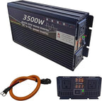 3500 Watt Power Inverter 72V DC to 110V AC Converter, RV Inverter, LED Display with 2 AC Outlets Dual Fans Radiating, for RV, Camp and Home, Electric Tool Pure Sine Wave Inverter (110V, 3500W, 72V)