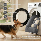 Dog Bed for Car Back Seat, Soft Backseat Dog Bed Hammock, Non-Slip Pet Car Seat Cover for Back Seat, Pet Travel Bench Sofa for Cars/Small SUVs/Sedan, Dark Gray