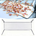 All-Season Car Front Windshield Cover Shade - 66.9"×17.7" Windshield Snow Cover, Snow & Leaf-Proof Windshield Protector, Universal Fit for Dust(Universal Car Leaf Protector)