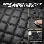 Car Seat Protector, Waterproof Oxford Backseat Kick Mat | 210D oxford cloth, waterproof & stain-resistant. Universal fit for cars & SUVs. Easy install, adjustable straps with pockets.