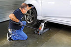 Powerbuilt 3000 Pound Triple Lift Garage Jack, Heavy Duty Vehicle, Truck, Car, Motorcycle, Transmission Lift, 1.5 Ton Capacity, 620622