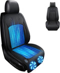 Cooling Car Seat Cover with 2 Powerful Turbo Fans – 12V-24V Ventilated Car Seat Cushion, 3-Speed Breathable Cooling Pad for Sweaty Back, Universal Fit for Car SUV Truck (Black)