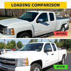 Original Side Window Wind Deflector for 2007-2013 Chevy Silverado/GMC Sierra 1500,2007-2014 2500HD/3500HD with Extended Cab, 4pcs Out-Channel Tape-On Rain Guards Set,Window Visor 94040