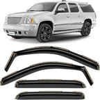 in-Channel Incredibly Durable Rain Guards Compatible with GMC Yukon XL 2500 2007-2013, Original Window Deflectors, Vent Window Visors, Vent Deflector, 4 pcs. - 607188