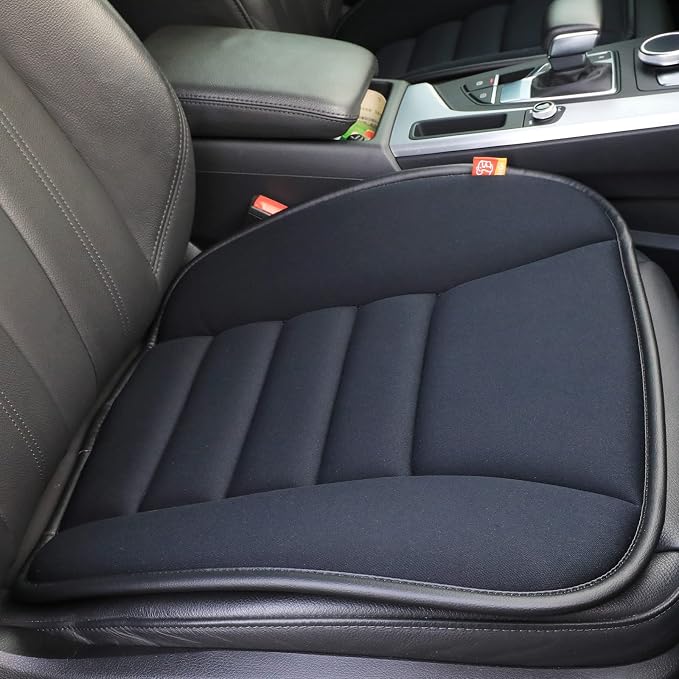 Car Seat Cushion Pad for Driving, Chair Cushion for Office/Truck with Memory Foam, Seat Cushion Comfortable and Durable Black | Memory Foam, For Driving, For Office/Truck, Comfortable and Durable