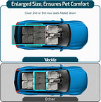 SUV Cargo Liner for Dogs with Side Flaps, Large (54" x 93") Water Resistant Trunk Cover, Non-Slip Pet Area Protector with Bumper Flap, Universal Fit for SUVs Sedans Vans, Black