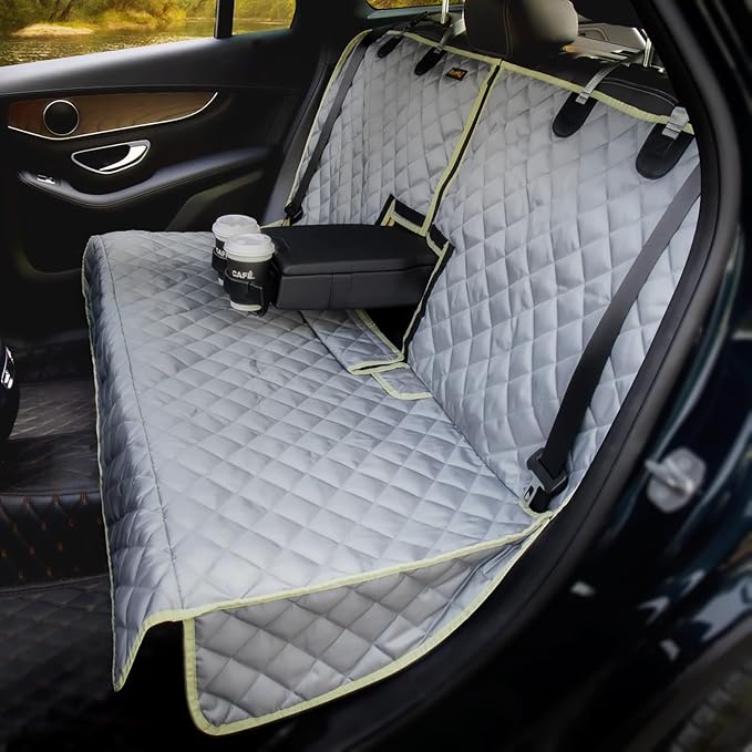 Car Seat Cover Waterproof Back Seat Cover for Kids and Dogs Without Smell Heavy Duty and Nonslip Rear Seat Protector Non Stick Fur Bench Seat Cover for SUV Van Easy to Install Machine Washable