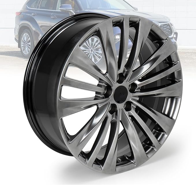 New 20'' x 8" Aluminum Alloy Wheel Rim Compatible with 2020-2022 Toyota Highlander, Factory Replacement Rim, Direct Fit, OEM Design Replacement Rim