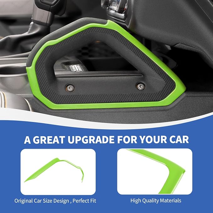 Center Console Dash Grab Handle Cover Trim Compatible with 2021-2024 Ford Bronco Light Green Interior Accessories (Not for Bronco Sport)