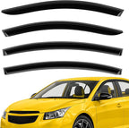 Extra Durable Window Deflectors Tape-On Window Visors Rain Guards Fit for Chevrolet (Chevy) Cruze 2011-2015 Sedan, Sun Visors, Wind Vent for Shades, Exterior Car Accessories - 4pcs. AG0643